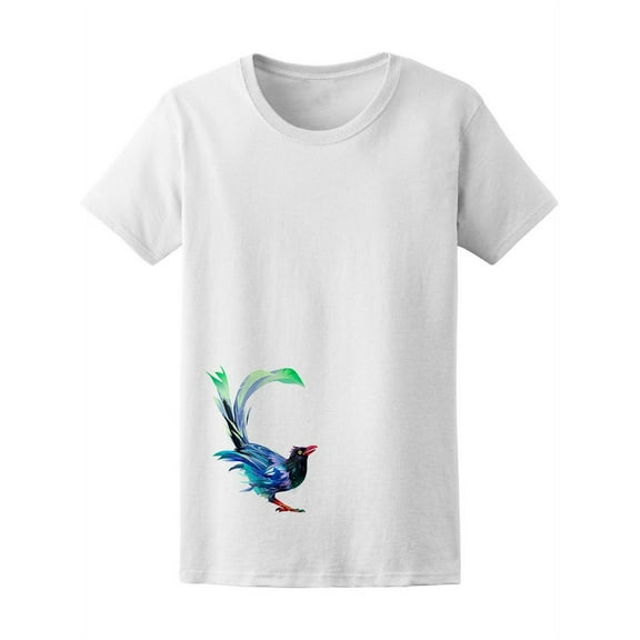 Amazing Watercolor Bird T-Shirt Women -Image by Shutterstock, Female Large