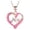 Pink, variant on FENGGHAO Mothers Day Heart Pendant Necklace with Mom Letter Dainty Aluminum Alloy Jewelry Adjustable Chain Pink Tone Gift for Mom