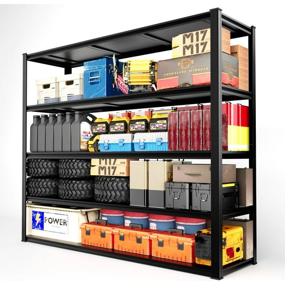 Garage Shelving Heavy Duty - 59 * 20 * 79in(L*W*H) Extra Large Metal Shelving Units and Storage for 3000lbs, 5tier Adjustable Basement Storage Industrial Shelves Pallet Racking Organizer