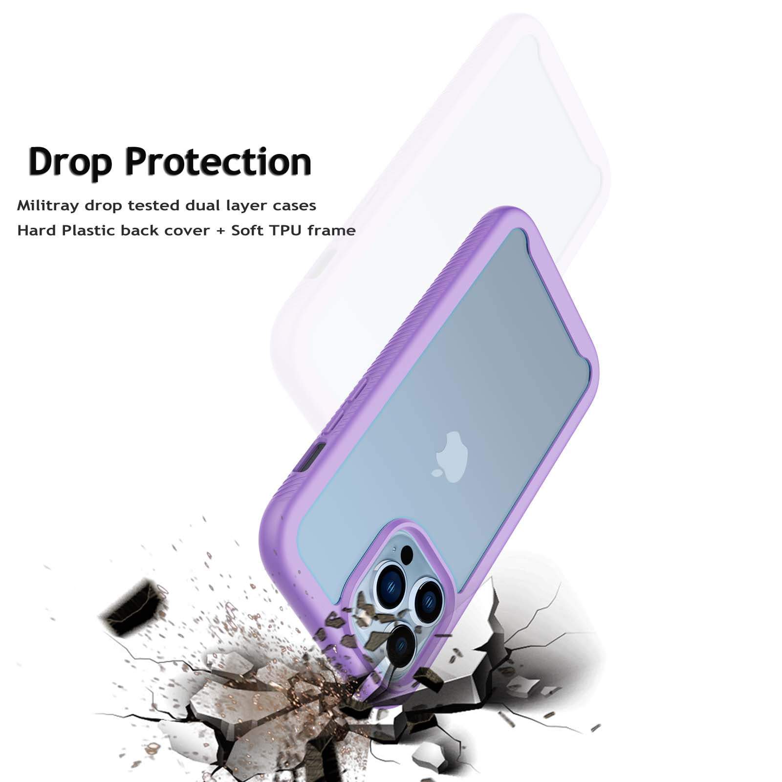 Vshop Back Cover for Clear Protection Transparent Back Cover Case  Compatible with iPhone 14 Pro Max (6.7) - Vshop 