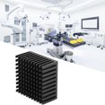thumbnail image 4 of Heat Sink, Electrical Supplies, Durable Stable 6063-T5 Extruded Aluminum  Thermal Conductivity Mos Module Router For Led Set-Top Box Black, 4 of 7
