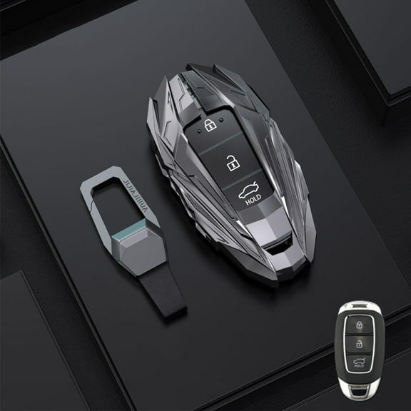 For Hyundai Fe Palisade Kona Elantra GT Veloster Key Fob Cover with Keychain