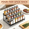 thumbnail image 2 of 4 Tier Spice Rack for Cabinet, Spice Rack Organizer, Depth Adjustable Spice Holder for Countertop, Cupboard, Seasoning Shelf-1 PCS, 2 of 7