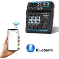 thumbnail image 2 of Mini 6 4 Channel Professional Portable Mixer Sound Mixing Console Computer Input 48v Power Number Live DJ Broadcast Record Audio ,Reduced Noise, 2 of 7