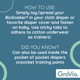 thumbnail image 4 of Disposable Pad for Cloth Diapers – GroVia BioSoaker – for Natural Parenting – Secure One Size Eco Friendly Adhesive Inserts – 50 Count, 4 of 6