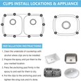 thumbnail image 4 of 12 Pack Sink Clips Kit  Sink Mounting Kit Bracket Silver Undermount Sink Clips  Installation Repair Hardware Clips Fastener Support for Kitchen or Bathroom Sinks, 4 of 8
