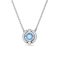 thumbnail image 1 of Collar Swarovski Una redondo con cristales azules y transparentes, 1 of 5