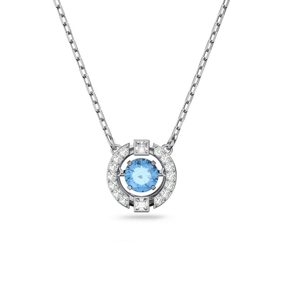 Collar Swarovski Una redondo con cristales azules y transparentes