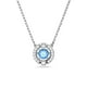 thumbnail image 1 of Collar Swarovski Una redondo con cristales azules y transparentes, 1 of 5