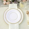 thumbnail image 6 of Balsa Circle 25 Round 8" White Gold Metallic Disposable Dinner Salad Paper Plates Textured Trim Party Decorations Supplies, 6 of 8