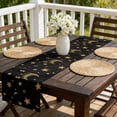 thumbnail image 6 of Luoshdecor Moon Star Tablecloth,Rectangle Gold Table Cover with Moon Lantern Pattern,for Party Home Decoration, 6 of 6