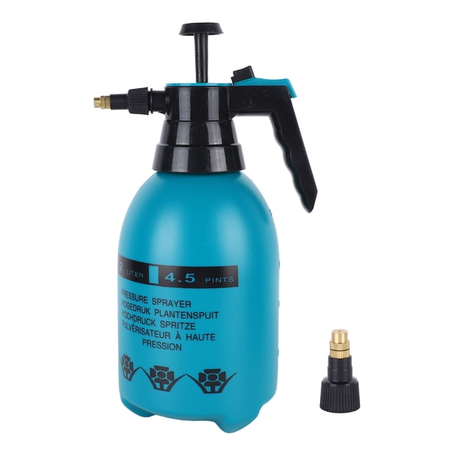 Pulverizador a presión de plástico grueso, potente, manual, para jardín, atomizador con boquilla para riego y lavado.