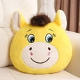 thumbnail image 4 of Chinese Happy Lunar New Year Spring Festival Throw Pillow,2026 Year of The Horse Mascot Plush Decoration,Home Car Decor(13.8 inch,Yellow), 4 of 4
