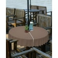 thumbnail image 2 of Brown Outdoor Tablecloth with Umbrella Hole and Zipper, Solid Color Table Cover for Round Tables Waterproof Tabletop Collection for Patio, Garden, Picnic, Camping 60R, 2 of 6