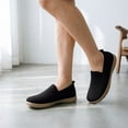 thumbnail image 2 of Shrysg Women's Breathable Mesh Slip On Walking Shoes Soft Sole Non Slip Casual Loafer Flats Comfortable Lightweight Sneakers for Daily Wear Black, 2 of 6