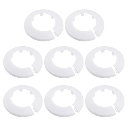 

Uxcell 1.97 PP Plastic White Water Pipe Cover Decoration 8 Pack