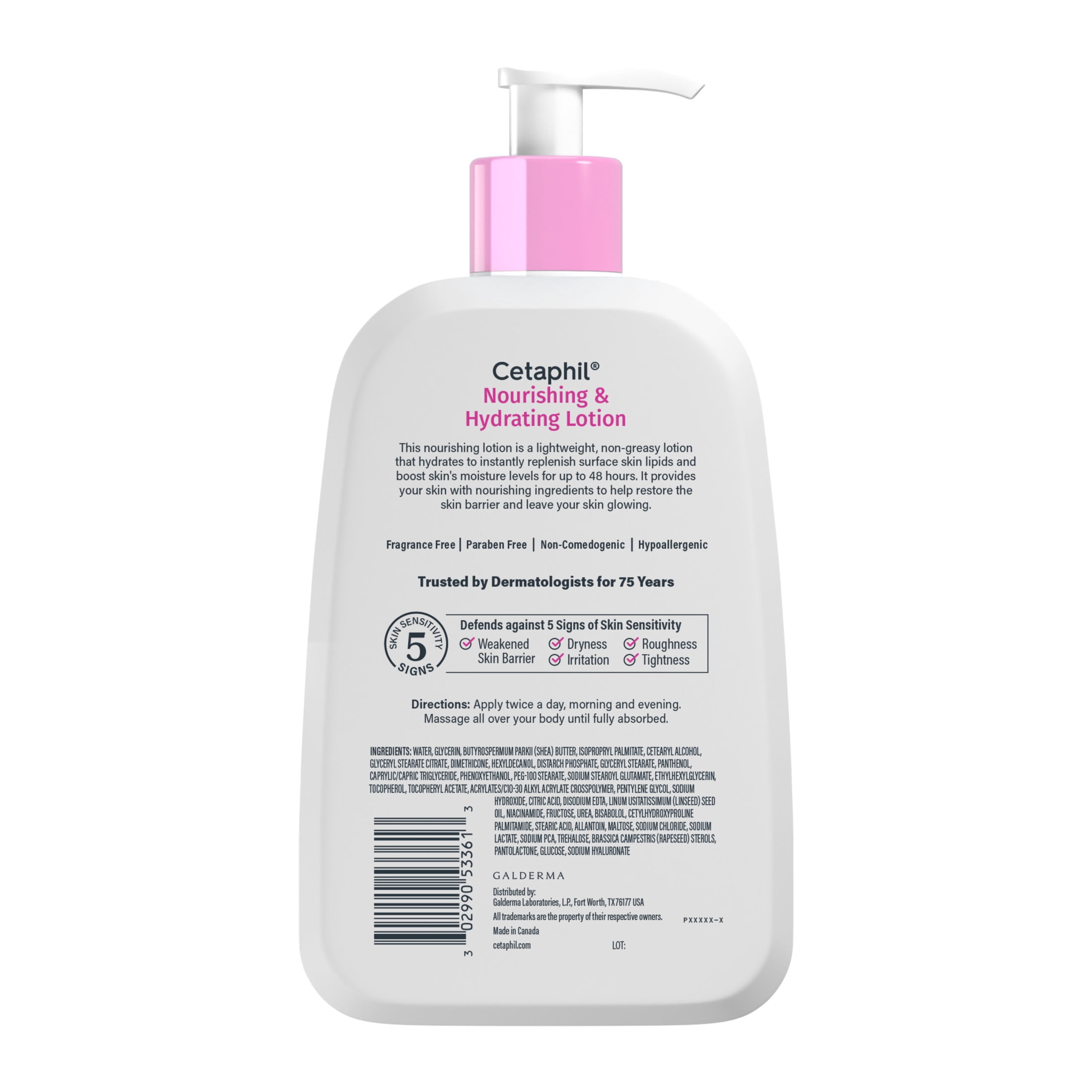 Cetaphil Nourishing & Hydrating Lotion, Oil-Infused Body Lotion for Normal to Dry Skin, 16 fl oz, Hyaluronic Acid, Flaxseed Oil & Lipids, 48 Hour Hydration