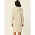 thumbnail image 4 of DARING DIVA Pullover Sweatshirt Long Sleeve Hoodie Dress with Pockets S Apricot, 4 of 6