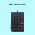 thumbnail image 4 of Teclado Numérico Usb Con Cable Universal Teclado Numérico Ultrafino Mini Teclado Negro Guardurnaity EL010456-00, 4 of 6