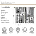thumbnail image 2 of Farmhouse Wooden Grey Daisy Rustic Country Floral Bathroom Window Kitchen Short Curtains, 2 of 7