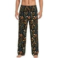 thumbnail image 2 of Lsque Autumn Floral Print Men's Pajama Pants, Lounge Pant - Comfortable Home Wear,Elastic Waistband, Stylish Design-Small, 2 of 9