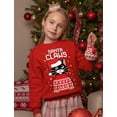 thumbnail image 2 of Tstars Ugly Christmas Sweatshirt Santa Claws Cat Kids Gifts for Boy Toddler Kids, 2 of 6