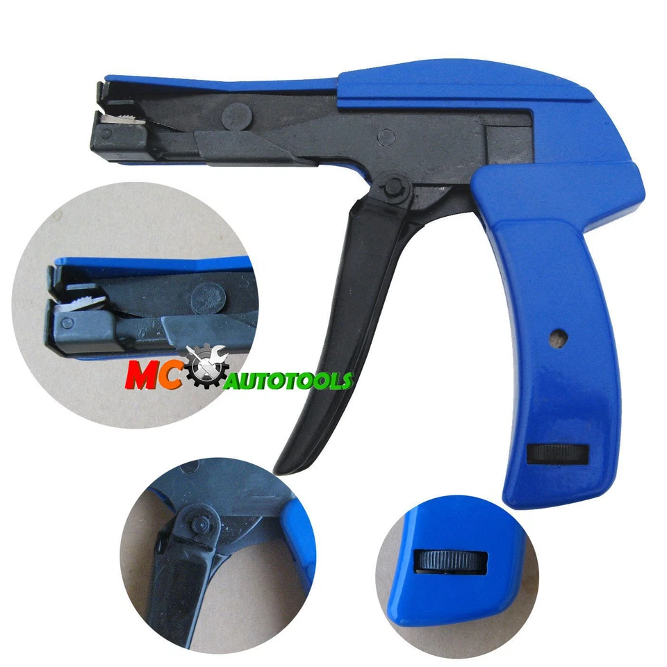 CIRCLE- Nylon Cable Tie Gun Installation Tensioning Plastic Nylon Zip Cutting Fastener