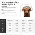 thumbnail image 5 of Balery Cute Floral Cow Camisa Casual de Manga Corta con Botones para Hombre, Texturizada, Estilo Cubano, para Playa, Verano-Small, 5 of 5