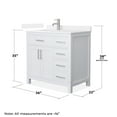 thumbnail image 4 of Beckett 36" White Single Vanity & White Quartz Top (1-Hole) & Nickel Trim, 4 of 5
