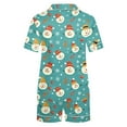 thumbnail image 4 of Censtreet Christmas Pajama Sets for Women 2 Piece Soft Button Down Pj Sets Sleepwear Short Sleeve Loungewear Shorts, 4 of 9