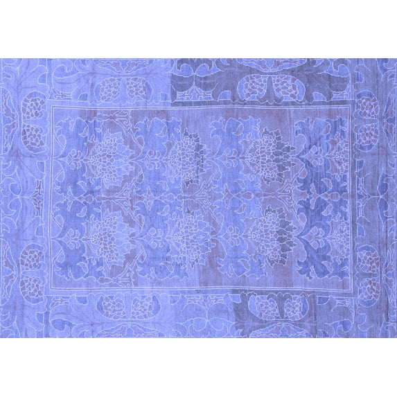 Ahgly Company Indoor Rectangle Abstract Blue Modern Area Rugs, 8' x 10'