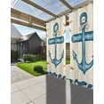 thumbnail image 3 of nqOlkjepod Outdoor Curtains for Patio Waterproof, Summer Nautical Blue Outdoor Privacy Panels Grommet, Ocean Anchor Starfish Striped Blackout Outside Curtains for Porch/Cabana 54"x95", 2 Panels, 3 of 8