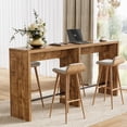 thumbnail image 6 of Tribesigns 78.74" Extra Long Bar Table, Narrow High Top Table with Footrest for Kitchen, Living Room, Dining Room, 6 of 6