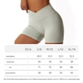 thumbnail image 2 of Pantalones cortos de entrenamiento para mujeres levantando la cintura alta (menta s) verde, 2 of 6