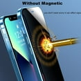 thumbnail image 3 of Compatible con iPhone 14 Pro Max, funda de vidrio templado con privacidad frontal y trasera de 360°, absorción magnética, resistente al agua, al polvo y a los golpes (verde), 3 of 8