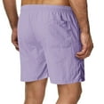 thumbnail image 4 of Swim Trunk Men's Swimwear Men's Summer Casual Solid Color Capris Quick Drying Beach Pants Ndbuld Family Gifts Purple 4XL, 4 of 4