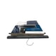 thumbnail image 3 of Cortina De Regadera Homecreations Azul Con Liner 12 Ganchos, 3 of 3
