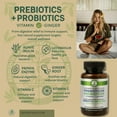 thumbnail image 3 of Prebiotic & Probiotic Supplement – 60 Tablets – Gut Health & Digestive Enzymes – Lactobacillus, Bifidobacterium, Agave Inulin, Papaya, Ginger & Vitamin C – 30-Day Supply - Probioticos, 3 of 7