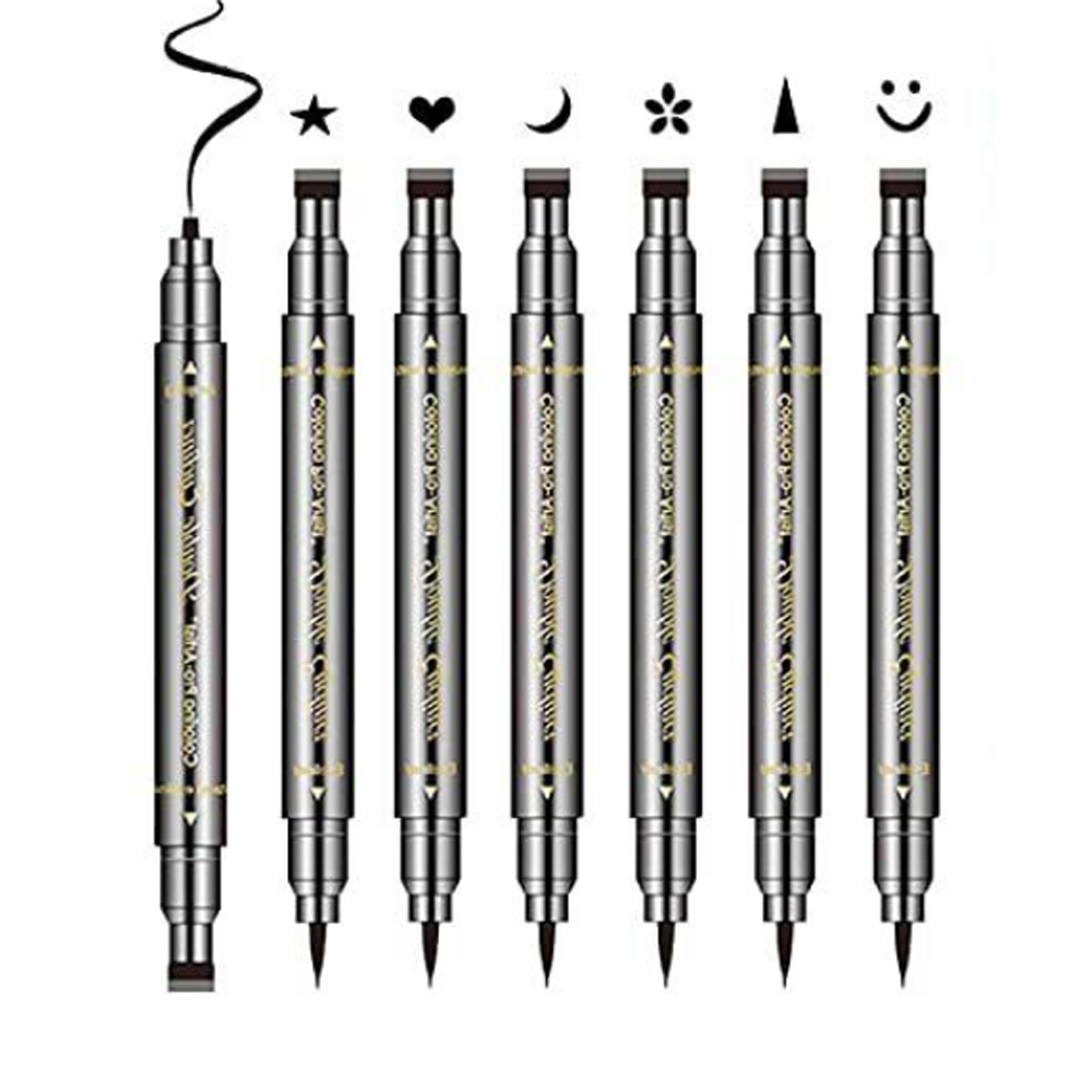 6 Styles/Set Pen Eyeliner Stamp Wing Liner, Waterproof, Double Sided