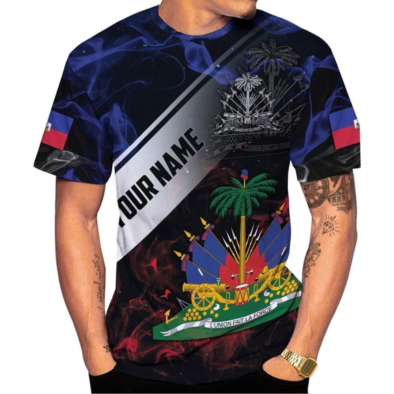 Personalized Haiti Shirt Haiti Tshirt Haiti Shirts for Men Women Haitian Pride Tshirt Haiti T Shirt Haiti Gifts Tee (S)