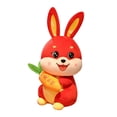 thumbnail image 2 of juguete zanahoria figura decoración tiro almohada conejo peluche juguete para regalos de Pascua, 2 of 9