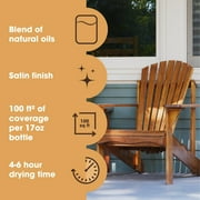 Furniture Clinic Danish Oil | Wood Care for Interior & Exterior Furniture | Restore, Seal & Protect Oak, Pine, Teak & More | Non-Toxic Natural Satin Finish | Repels Water, Stains, Dirt | 8.5oz/250ml