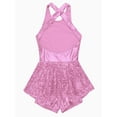 thumbnail image 5 of Alvivi Girls Jazz Modern Tap Dancewear Sleeveless Sequined Ballet Dance Leotard Dress 6-16, 5 of 6