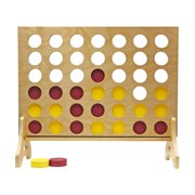 Tailgating Pros Premium Giant Four in a Row with Carrying Case - Jumbo Oversized Outdoor Yard Game - Connect Multiple Pucks in a Row to Win - Many Puck Colors Available!