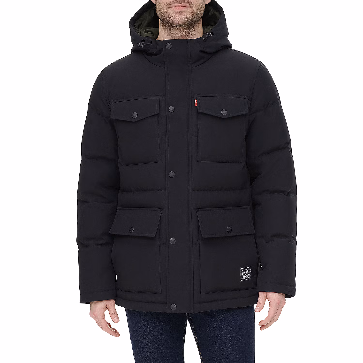 Levi's Men's Quilted Heavyweight Parka XL Black