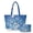 Blue Snowman, variant on 2‑Piece Quilted Bag Set Colorful Lights Handbag & Pouch for Women Christmas Travel Tote Bag Lightweight Carry Design, for Daily Commute, Shopping Trips, Casual, Matching Small Storage Pouch