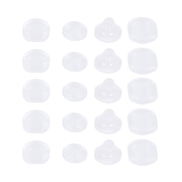 100pcs Ear Clip Accessories Ear Clip Antalgic Pad Ear Clips Skid Resistance Pad (Style 2)