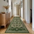 thumbnail image 2 of Hasoo 2x6 Washable Gray/Green Runner Rug for Hallway Soft Floral Snake Kitchen Throw Mat Indoor Non Slip Carpet, 2 of 5