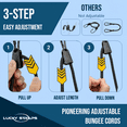 thumbnail image 4 of LuckyStraps 6-Pack 60" Adjustable Carabiner UV-Resistant Bungee Cords, 4 of 8