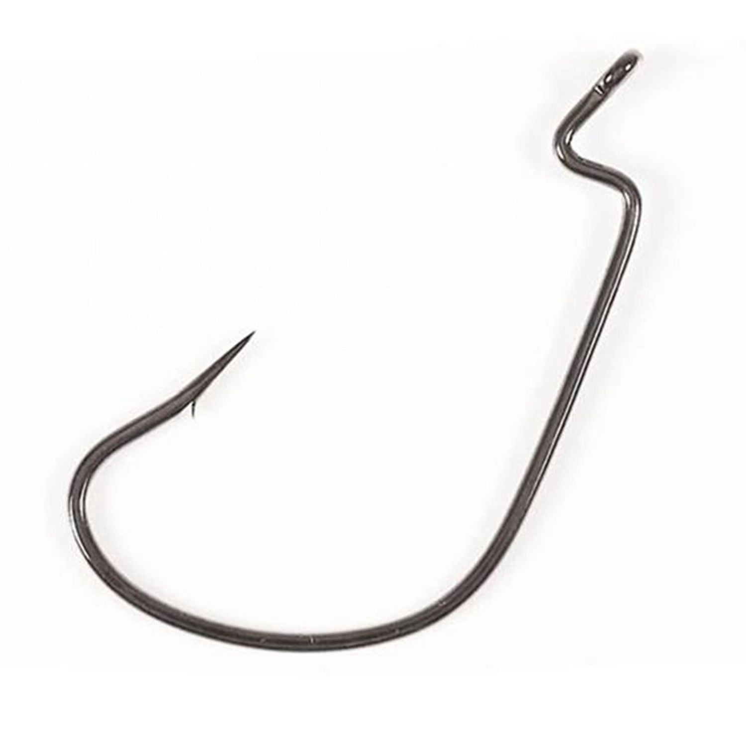 Gamakatsu G-Lock Worm Hook, Offset Shank, Size #2/0, NB Black